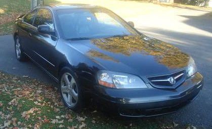 2003 acura 3.2 cl black 2 door nice black leather 79k low miles 6 cd changer