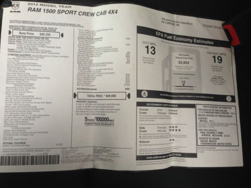Tires For Sale >> Sell used 2012 Ram 1500 Sport Crew Cab Fully Loaded $50,000 Sticker in Greensburg, Indiana ... Tires For Sale >> Sell used 2012 Ram 1500 Sport Crew Cab Fully Loaded $50,000 Sticker in Greensburg, Indiana ...
