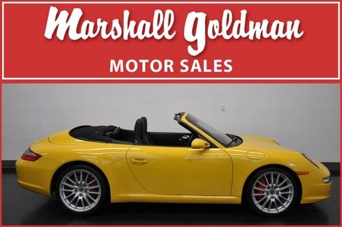 2007 porsche 997 s cab in speed yellow with black tiptronic only 8800 miles