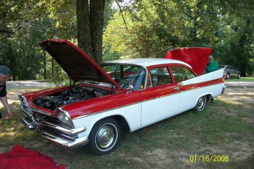 1957 dodge coronet - triple paint red/white, original, 2-door, maxwedge