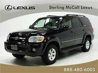 06 sequoia 4x4 leather 3rd row hitch alloy wheels cd 1 owner