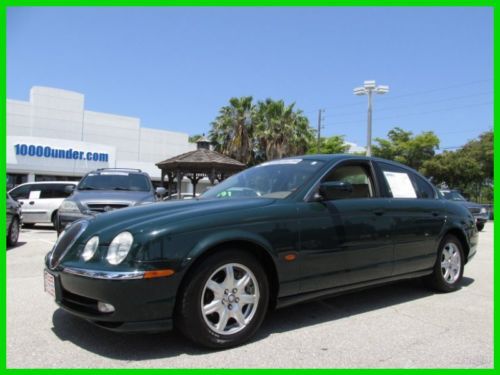 00 british racing green 4.0l v8 stype jag *heated leather seats *low miles *fl