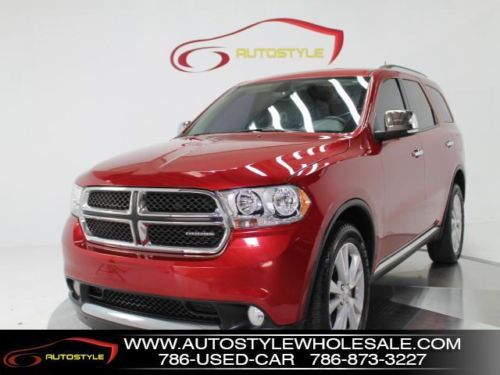 Used 2wd 4door crew suv leather power seats 3 row seat navigation back up camera