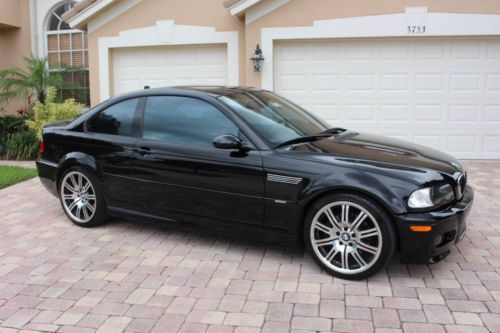 2005 bmw m3 e46 black with black leather 6 speed transmission sunroof no reserve