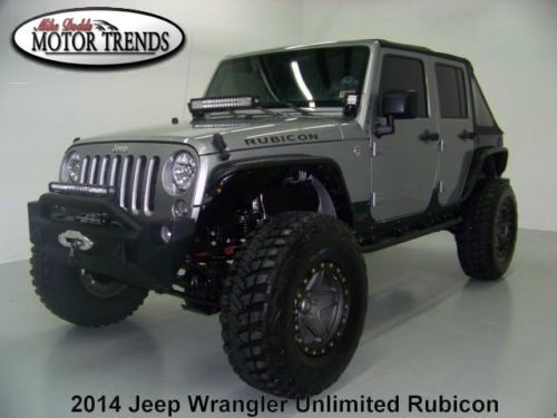 2014 jeep wrangler unlimited rubicon lifted custom wheels led lights bestop 2k