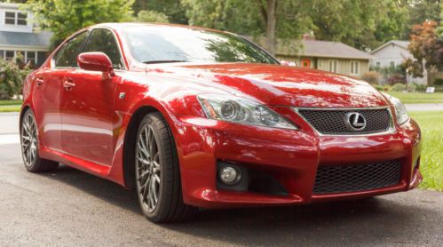 Lexus is f 2010 matador red mica with black leather nav bluetooth usb v8 56k oh