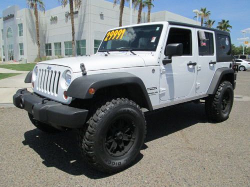12 unlimited 4x4 4wd white 3.6l v6 automatic miles:37k hard top certified