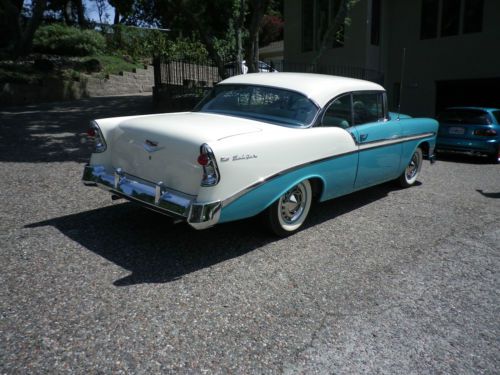 1956 chevy bel air 2-door hardtop tropical turquoise beautifully restored