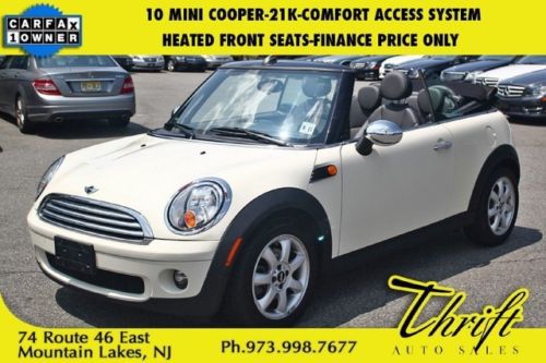 10 mini cooper-21k-comfort access system-heated front seats-finance price only