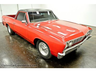 1967 chevrolet el camino 327 automatic dual exhaust red on black check it out