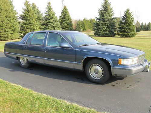 1996 cadillac fleetwood brougham, adriatic blue, low miles! great example