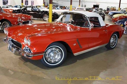 1962 corvette convertible * roman red * matching numbers  * 4 speed