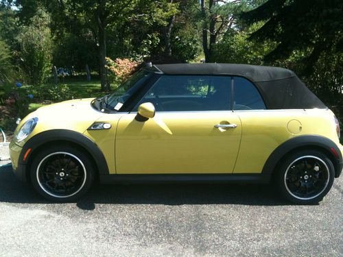 2009 mini cooper s convertible- interchange yellow -jcw exhaust k&amp;n intake