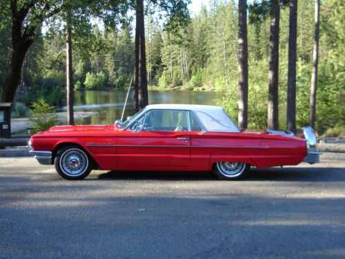 1964 ford thunderbird red / white landau top 390