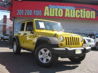 08 wrangler unlimited x 4 door 4x4 carfax certified 1-owner hard top manual used