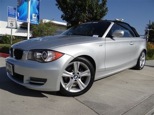 128i certified convertible 3.0l cd 8 speakers am/fm radio mp3 decoder abs brakes