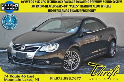 10 vw eos-59k-navigation-parking aid-xm radio-heated seats-18 wheels