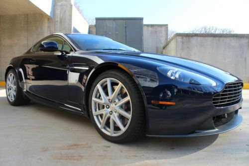 2014 14 aston martin v8 vantage coupe - 6spd manual - midnight blue / sandstorm