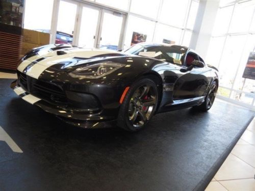 2014 srt viper gts coupe 2-door 8.4l gunmetal pearl manual 6-speed racing stripe