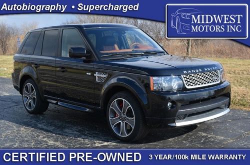 2013 range rover sport sc supercharged autobiography black certified 2014