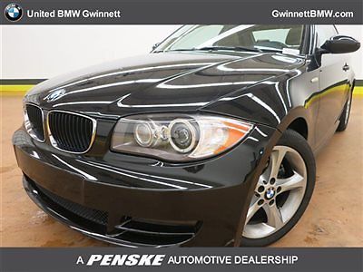 128i 1 series low miles 2 dr coupe automatic gasoline 3.0l straight 6 cyl black