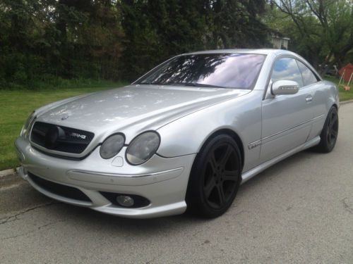 2002 mercedes cl 55 amg silver 2 door coupe