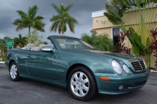 Clk320 convertible mineral green w/ green top heated leather 70k florida driven
