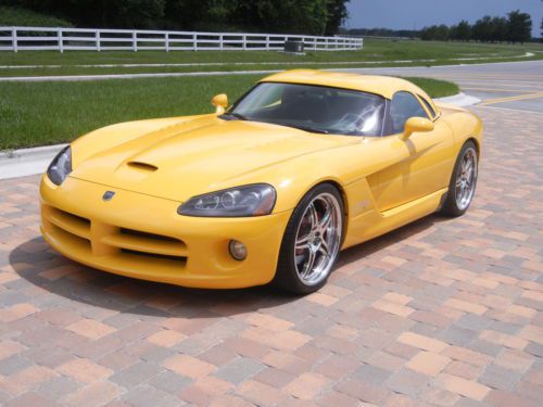 2005 dodge viper srt 10 yellow 6kmiles hardtop hre rims moton suspension system