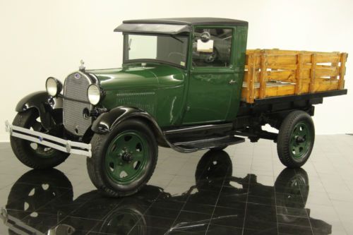 1929 ford model aa closed cab truck original 200.5ci 4 cly 4 speed wood bed