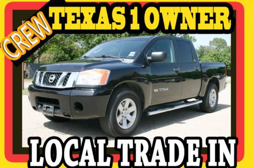 Texas 1 owner titan se crew cab 4-door 5.6l flex fuel automatic trans, short bed