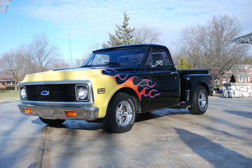 1972 chevrolet custom 10 c-10 step side pickup hot rod custom