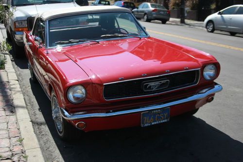 1966 candyapple red ford mustang restored and repainted