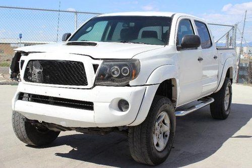 2005 toyota tacoma double cab 4wd damaged salvage runs! manual trans sr5 v6 l@@k