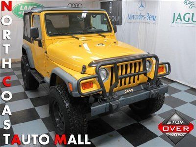 2001(01)wrangler sport 4x4 5spd yellow/gary cruise abs save huge!!!