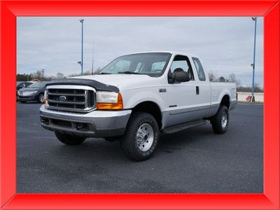 99 f 250 xlt diesel 7.3 extended cab 4x4 4wd white cloth short bed