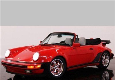 1988 porsche 930 turbo cabriolet red low mile showstopper extraordinary in&amp;out