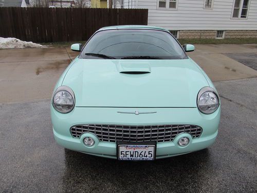 2004 ford thunderbird convertible 26k mi-vintage mint green/performance interior