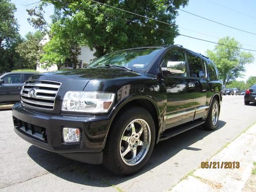 2005 infiniti qx56 suv truck 4x4 v8 20" hre wheels rims dvd headrest tv