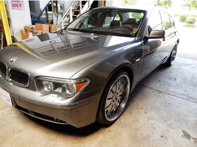 2002 bmw 745i great car 22in wheels all the toys $ 7999 start price : no reserve