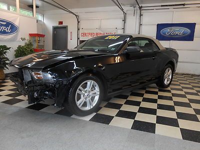 2011 ford mustang convertible 24k no reserve salvage rebuildable