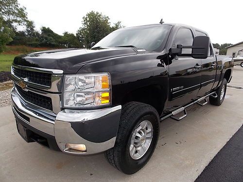 2008 chevrolet 2500hd duramax 4x4"ltz" crew black dvd, nav, "video" no reserve!!