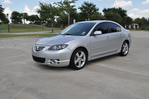 2005 mazda 3 s silver sedan 4-door 2.3l, leather interior, tint windows,moonroof