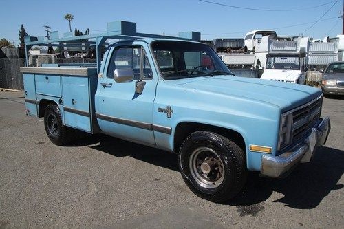 1987 chevy r30 custom deluxe utility truck 454 8 cylinder no reserve