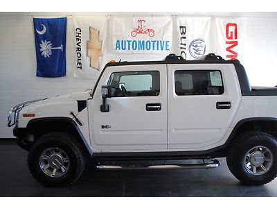 Hummer h2 sut white four wheel drive navigation off road leather heated seats