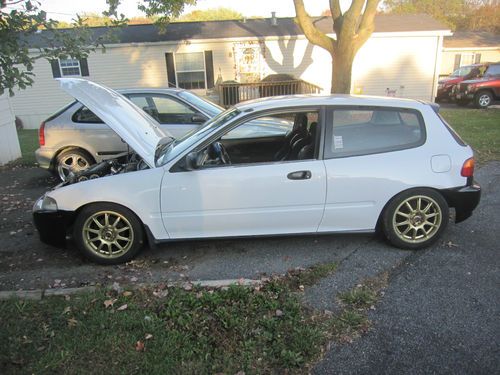 1994 honda civic hatchback b18c1 gsr motor and tranny fully built turbo 500 +hp