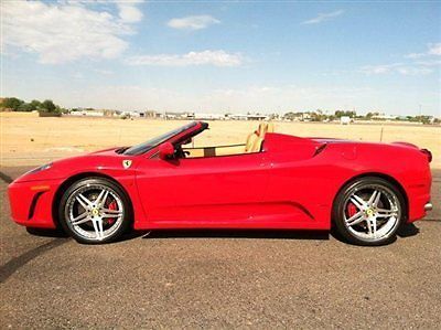 2006 ferrari 430 spider red tan only 7k miles loaded &amp; beautiful inside &amp; out