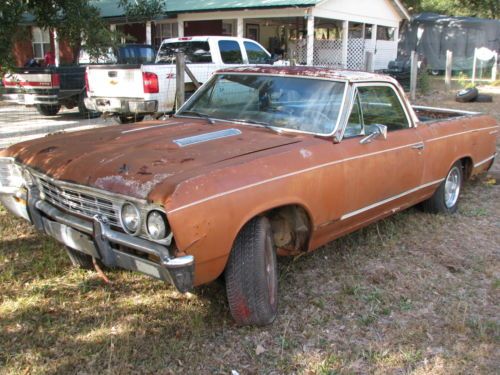 1967 el camino factory 396 bb a/c p/s p/b p/w auto barn find project hot rod