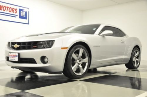 Rs rally sport black stripes head up 2012 camaro 2lt silver coupe like new 13 11