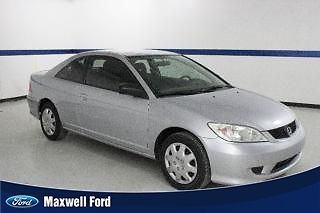 05 civic coupe lx, 1.7l 4 cylinder, 5 speed, cloth, pwr equip, clean, we finance