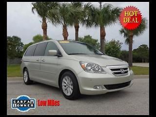 2005 honda odyssey touring leather sunroof only 57k carfax cert 1 owner miles!
